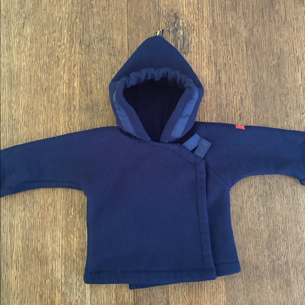Widgeon Polartec cozy HOODED FLEECE JACKET IN NAVY